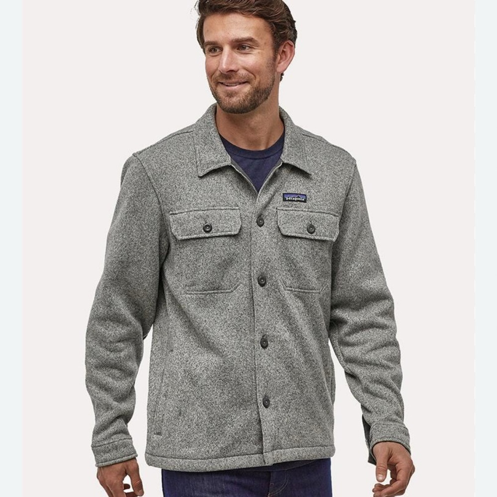 Patagonia Better Sweater Shirt Jacket Fleece/ Stonewash Gray/ Button Down/ L